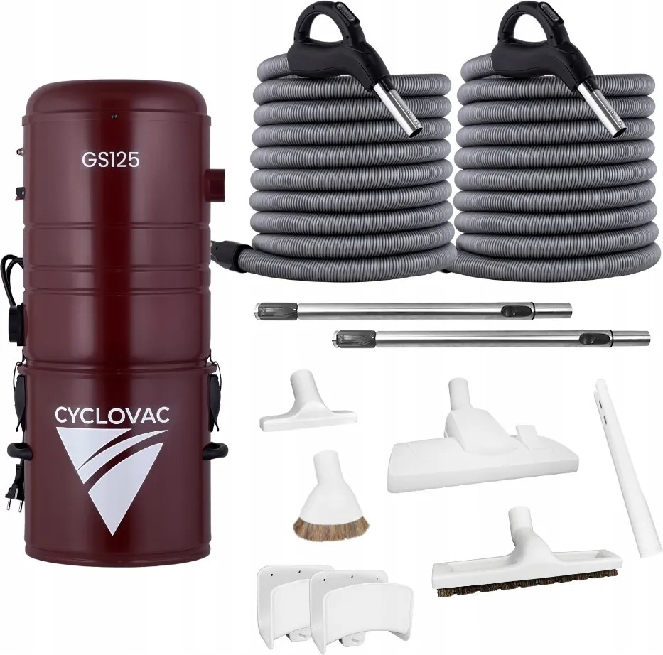 Központi Porszívó Cyclovac GS125 Szett Optima Max Két Tömlő 9M 7,5M