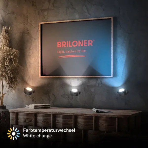Briloner 3896015 - TARI LED újratölthető, fényerőszabályozható fali lámpa LED/1,6W/5V 1500 mAh fekete