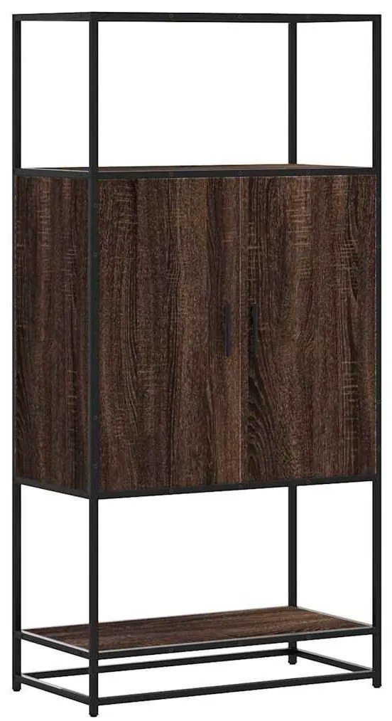 Magastábla barna tölgy 68x35x139 cm műanyag fa és fém