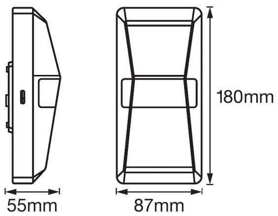 Ledvance - LED Kültéri fali lámpa érzékelővel UPDOWN LED/10W/230V IP55