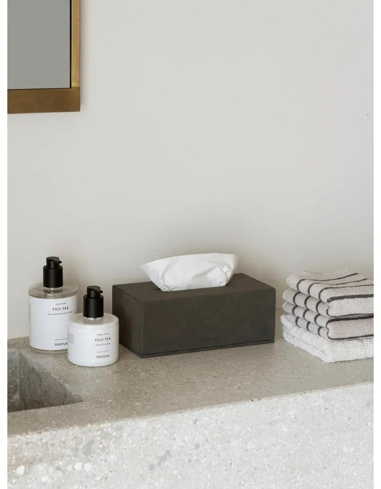 Műbőr zsebkendőtartó Sahla – Blomus