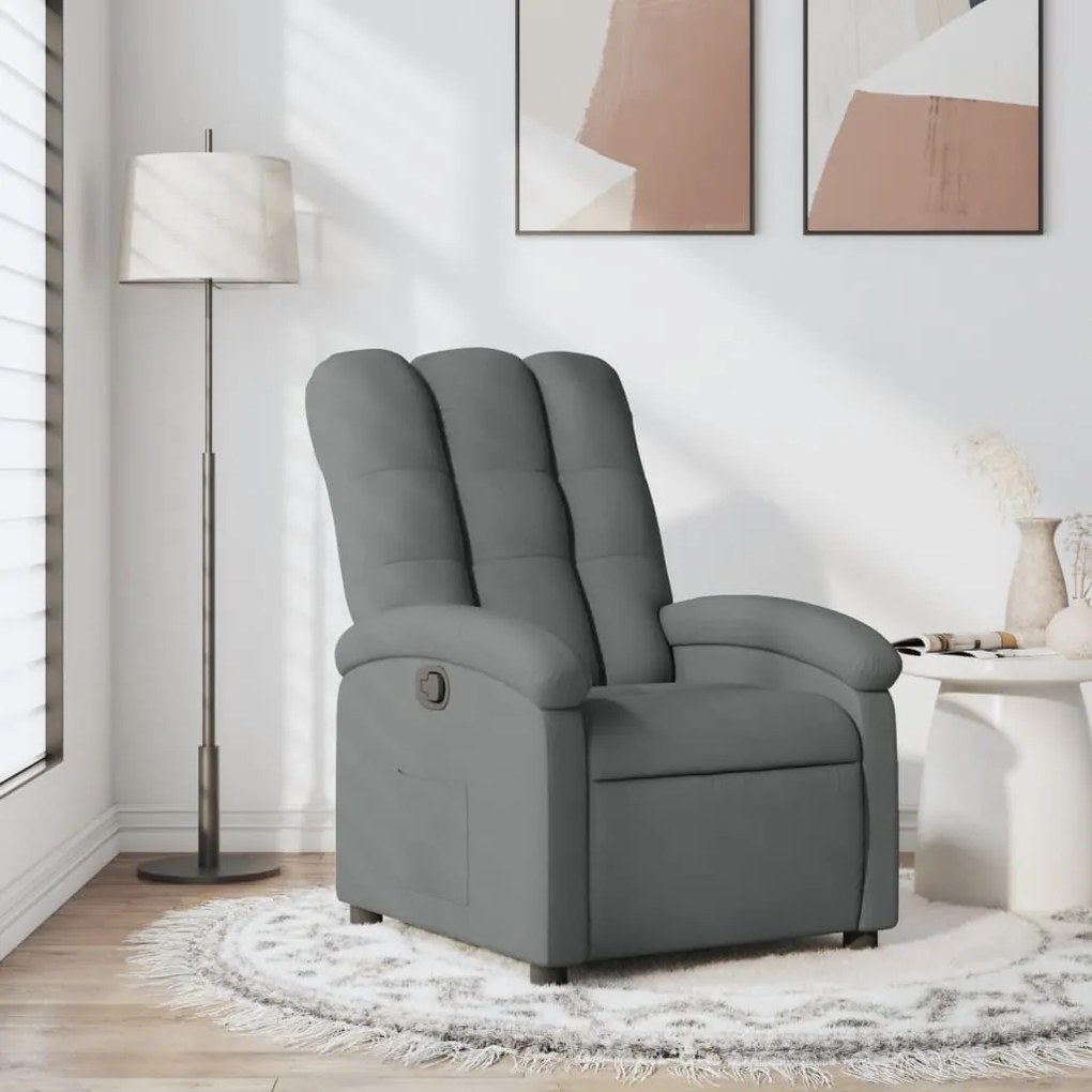 sötétszürke szövet relaxfotel