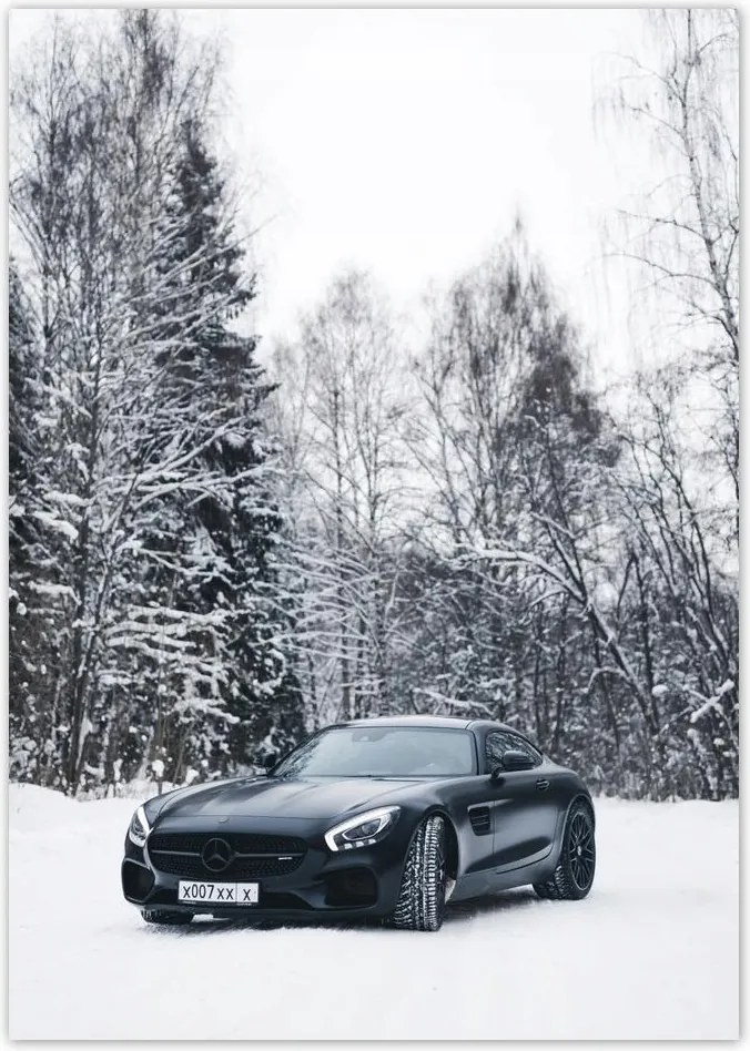 Poszterek A4 Pion Fekete Mercedes Tél