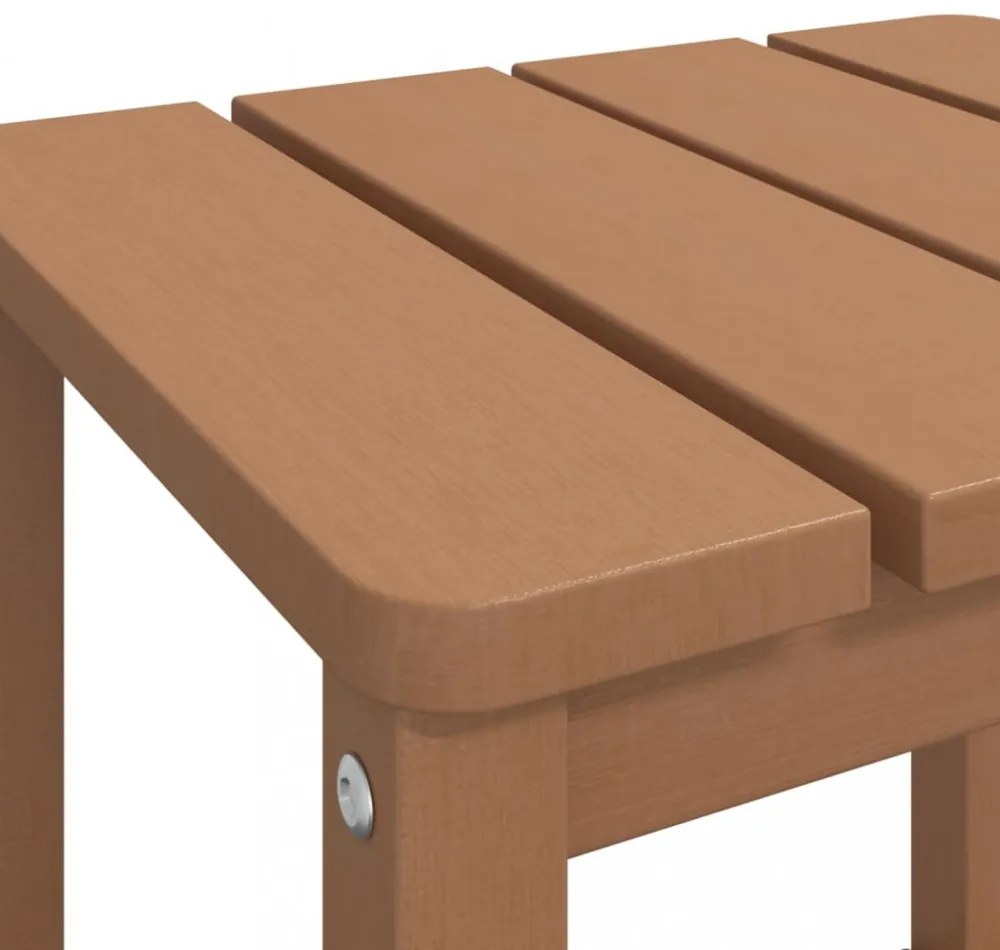 barna HDPE kerti Adirondack asztal 38 x 38 x 46 cm