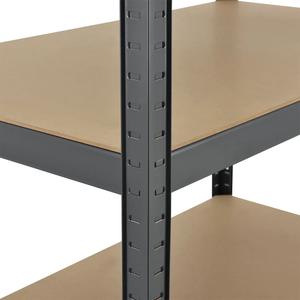 Juskys 2 darabos polcrendszer szett - 180x90x40 cm - szürke