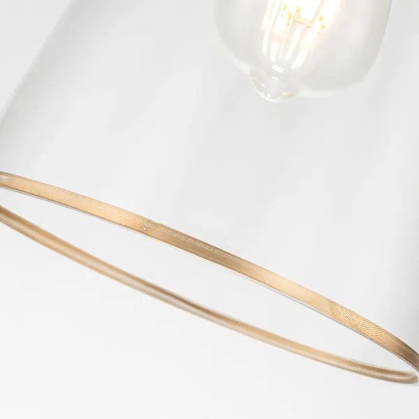 Quoizel STARING-MP-DG-CLEAR-Csillár rúdon STARING 1xE27/40W/230V átm. 18,4 cm arany/átlátszó