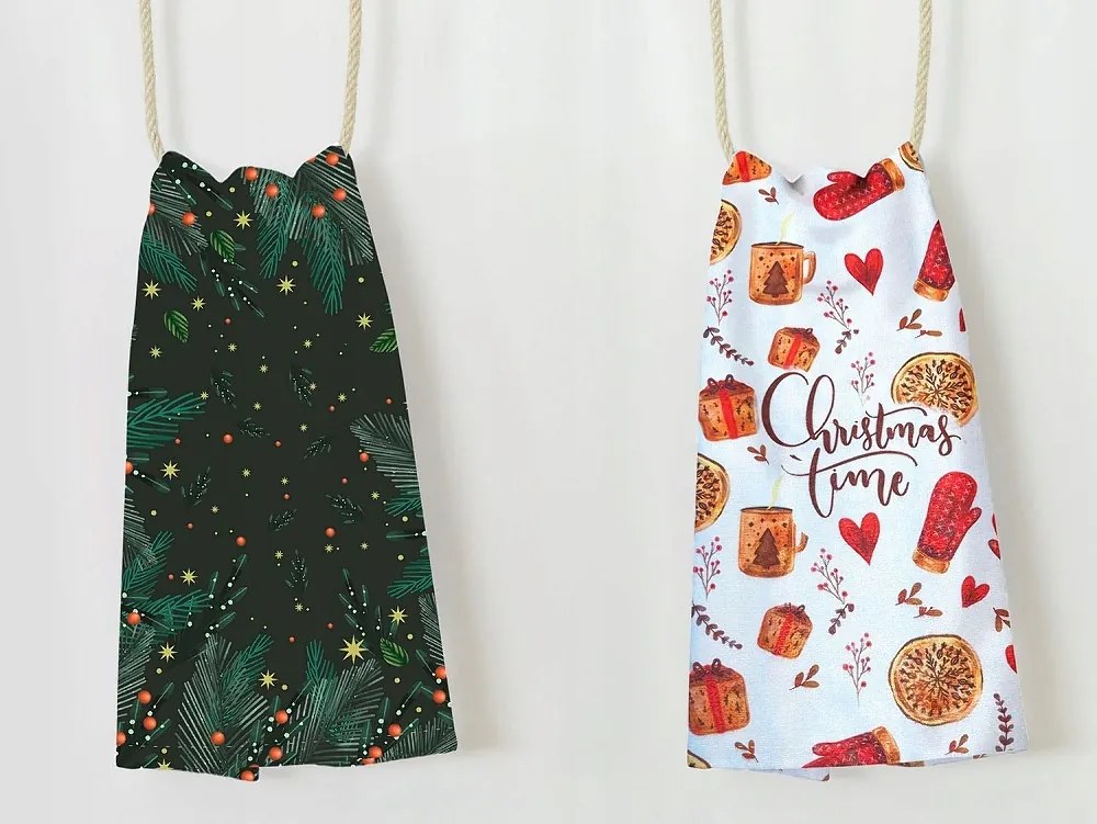 Konyhai törlőkendő szett 2 részes 38x60 ajándék