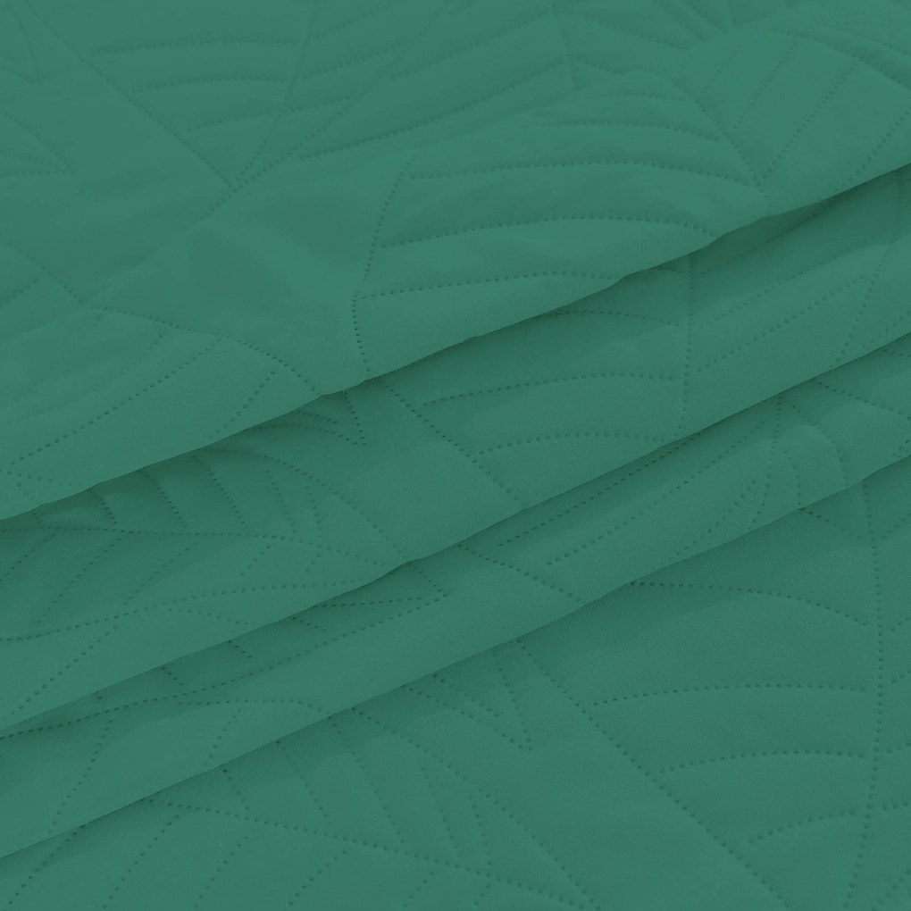 LEAVES zöld ágytakaró mintával Méret: 220 x 240 cm