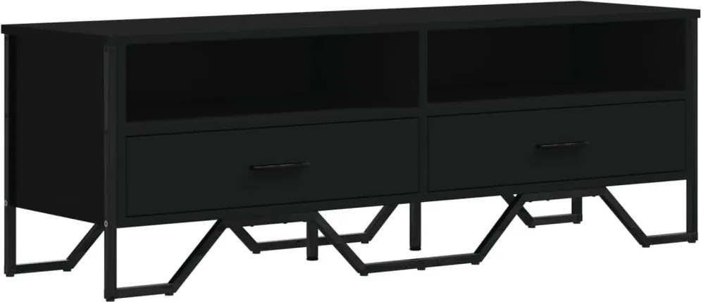 vidaXL fekete szerelt fa TV-szekrény 122 x 34 x 41 cm