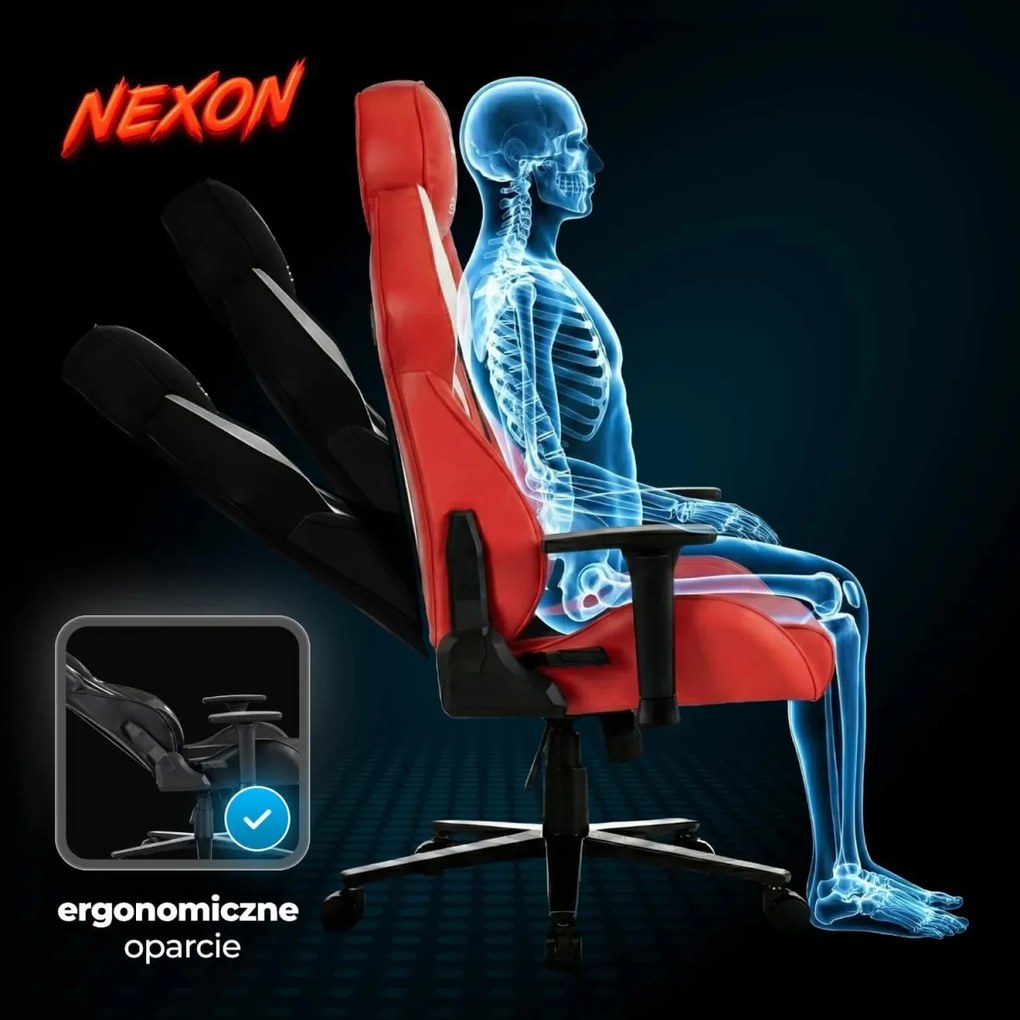 Gaming forgószék piros színben. NEXON