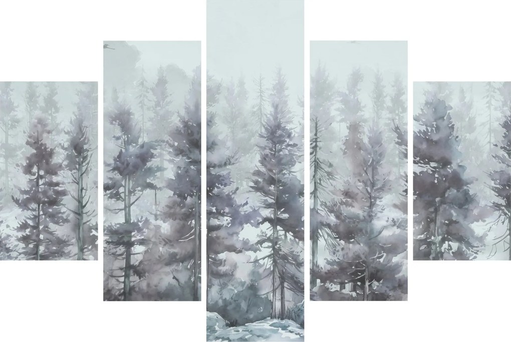 Kép - Fenyőerdő II., akvárium (150x105 cm)
