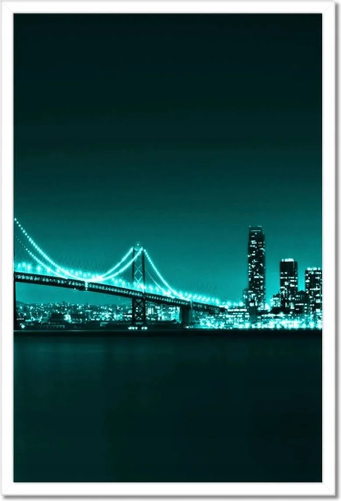 Poszterek keretben 40x60 Türkiz kilátás híd