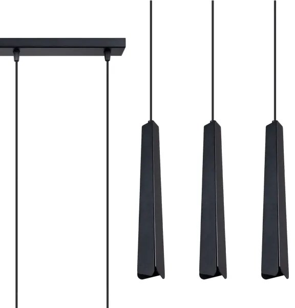 Sollux SL.1402 - Csillár zsinóron PRYSM 3xG9/8W/230V fekete