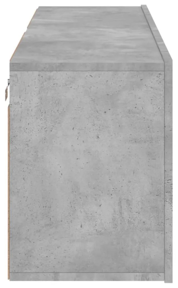2 db betonszürke falra szerelhető TV-szekrény 60 x 30 x 41 cm
