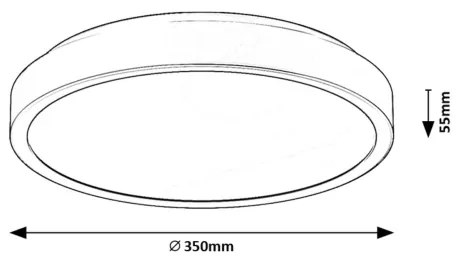 Rabalux 71258 - LED Fürdőszobai mennyezeti lámpa SAMIRA LED/36W/230V IP44 fehér