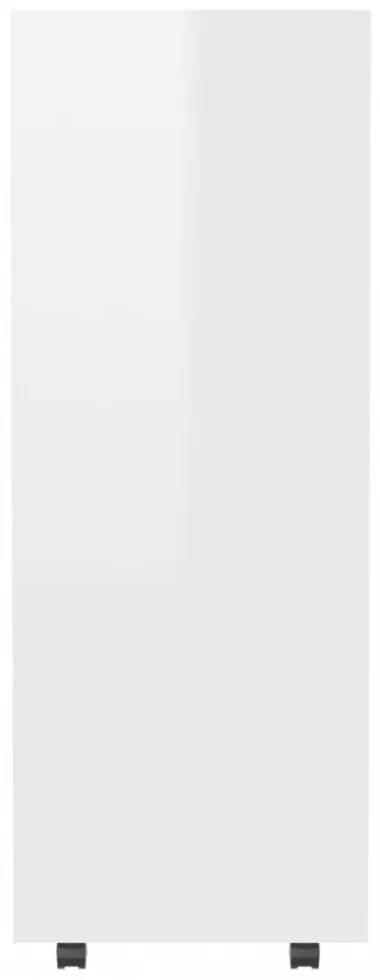 magasfényű fehér szerelt fa ruhásszekrény 80 x 40 x 110 cm