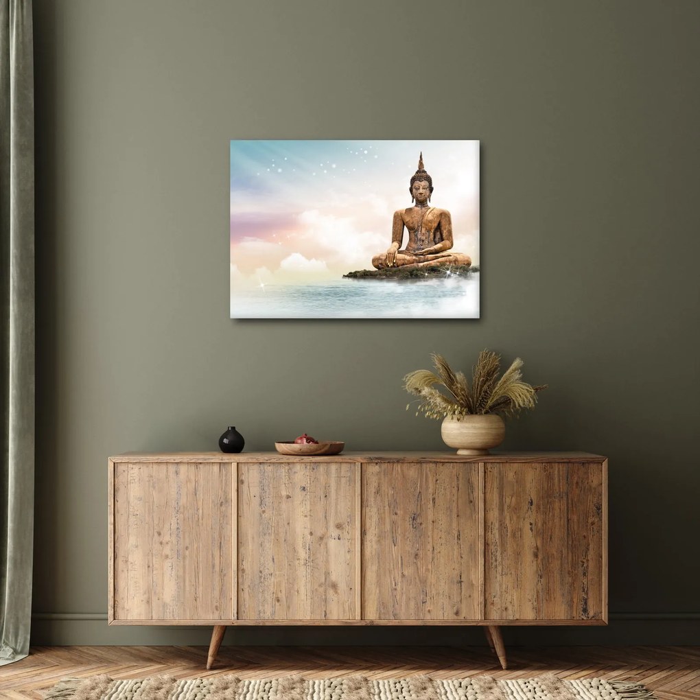 Kép - Buddha vigyáz a földre (70x50 cm)