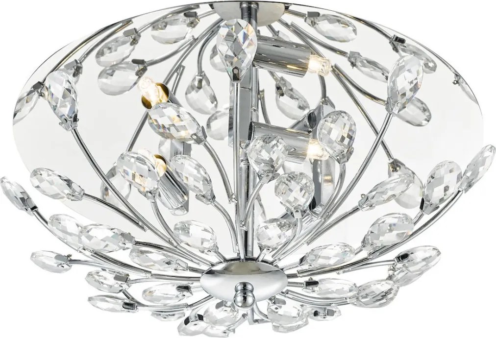 DAR LIGHTING ZAF5350 ZAFIR Kristály Mennyezeti Lámpa Csiszolt Króm G9 IP20