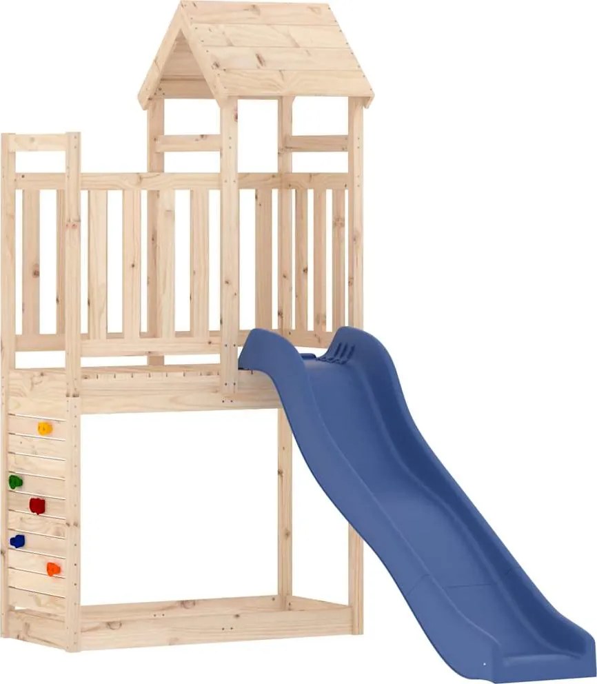 vidaXL tömör fenyőfa kültéri játszószett