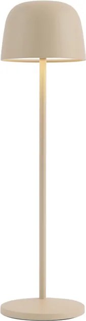 Asztali lámpa bézs színben, LED-del, újratölthető, töltőállomással, IP65 - Raika