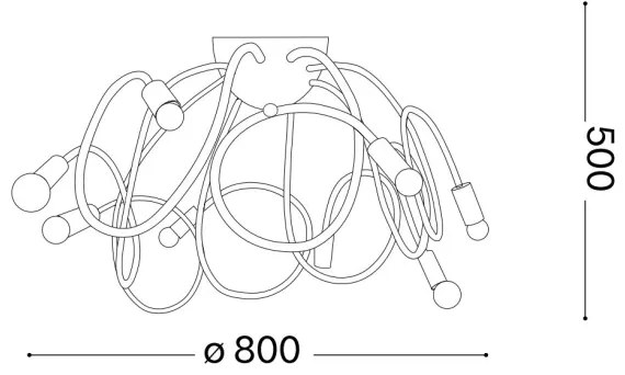 Ideal Lux - Csillár rúdon MULTIFLEX 8xE14/28W/230V