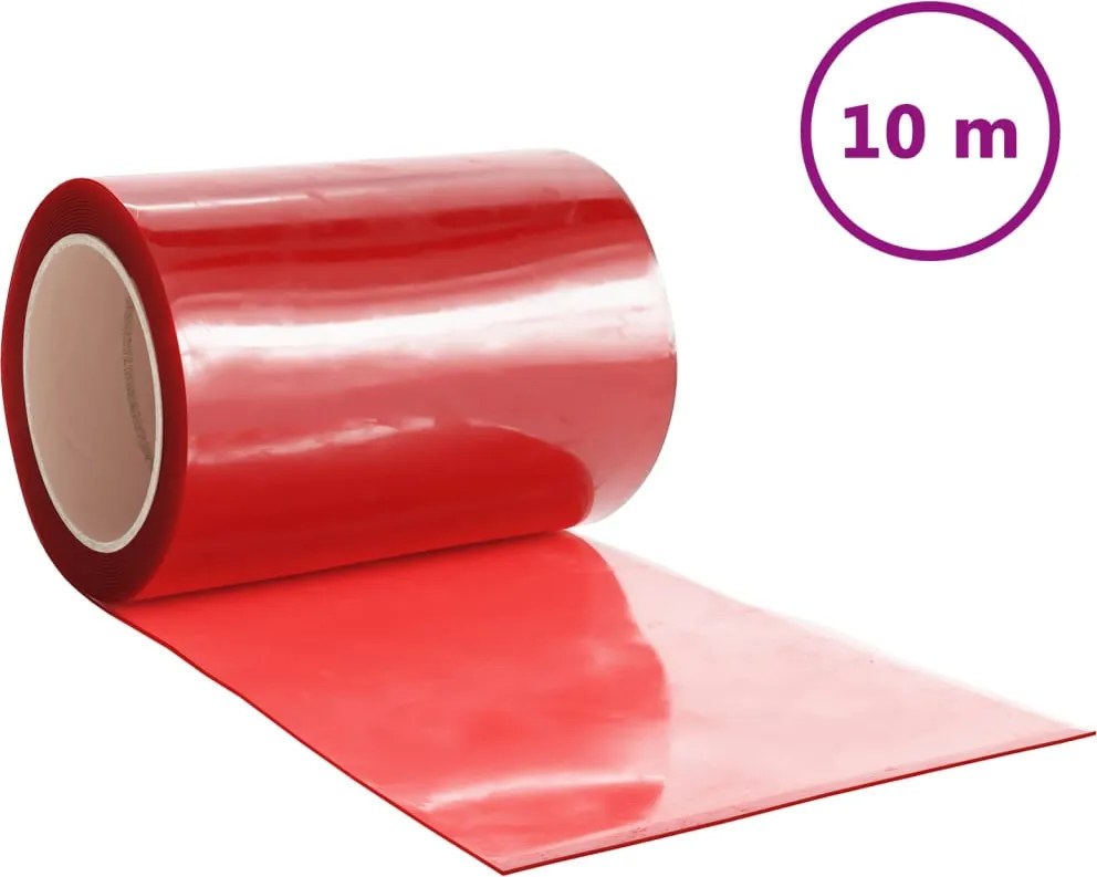 vidaXL piros PVC ajtófüggöny 300 mm x 2,6 mm 10 m