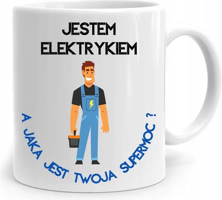 Bögre Ajándék Villanyszerelőnek Villanyszerelő Vagyok, fényképes nyomattal