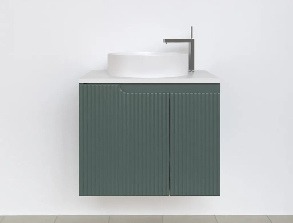 Piramida EURIDIKA fali fürdőszobabútor - mosdópult mosdó nélkül -2 ajtós - PINO ZÖLD - 65 x 48 x 53 cm