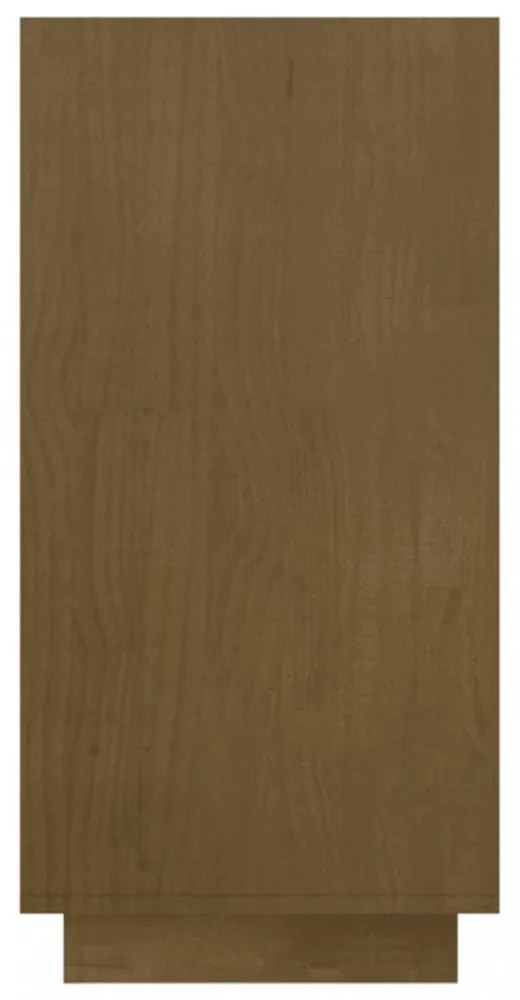mézbarna tömör fenyőfa könyvszekrény 80 x 35 x 71 cm