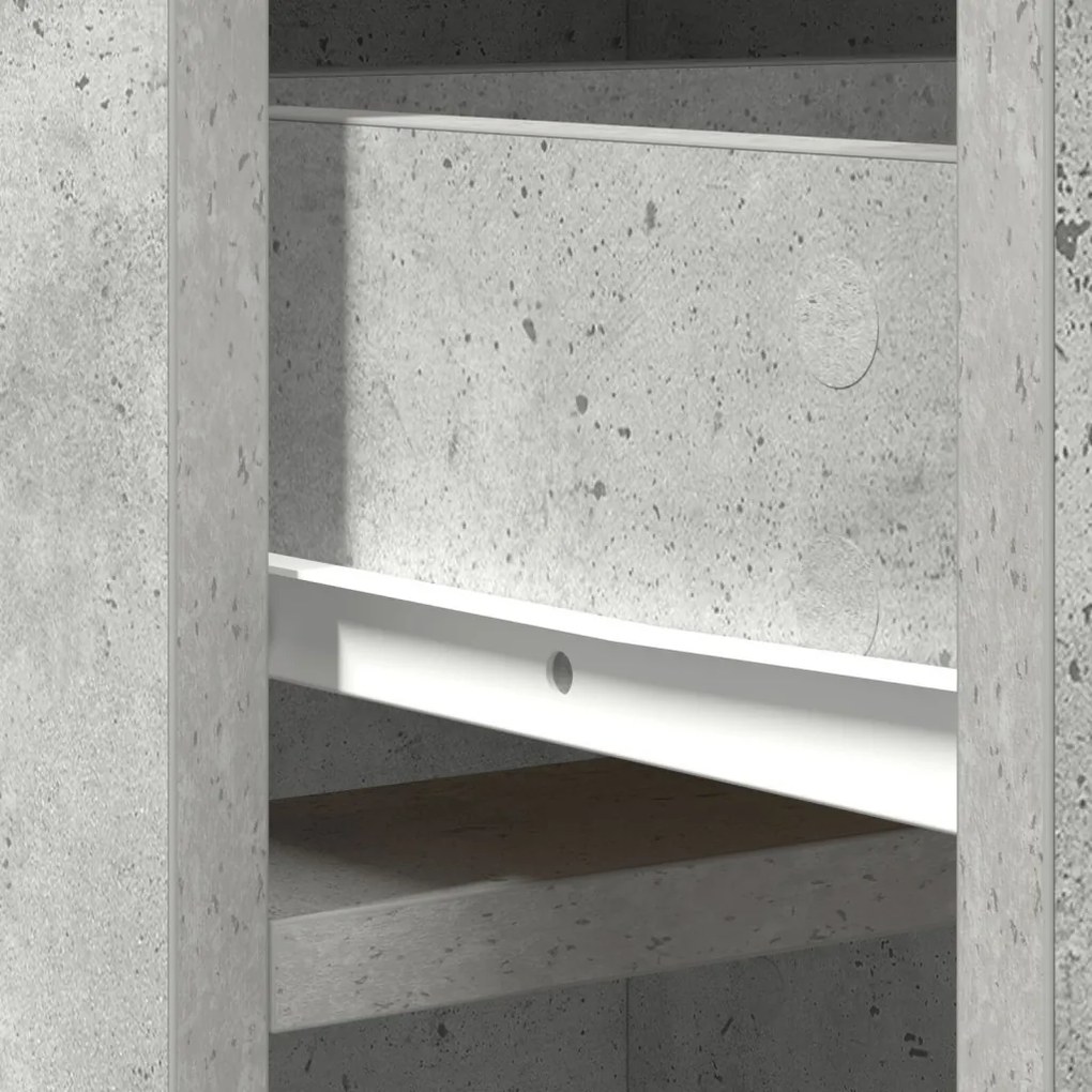 Magasfiú fiókkal Beton szürke 40 x 40,5 x 135 cm Faanyag