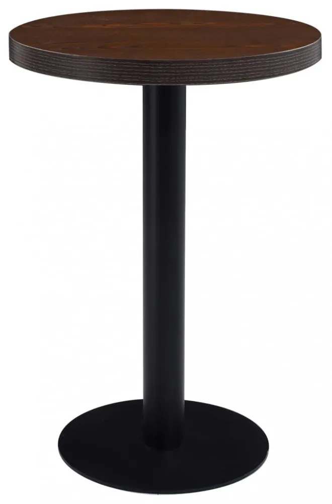 sötétbarna MDF bisztróasztal 60 cm