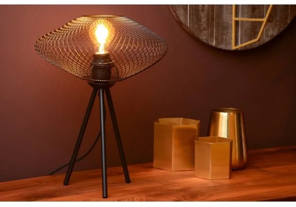 Lucide 21523/01/30 - Asztali lámpa MESH 1xE27/40W/230V fekete