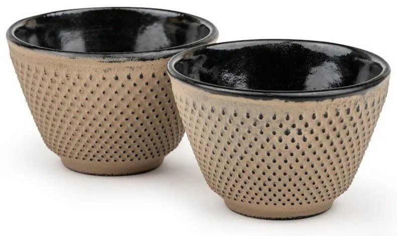 Bézs öntöttvas csésze szett 2 db-os 100 ml Xilin – Bredemeijer