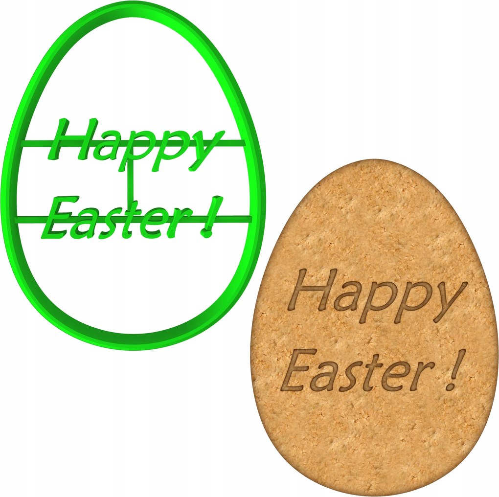 Húsvéti Forma Mézeskalács lyukasztó Húsvéti Tojás Happy Easter