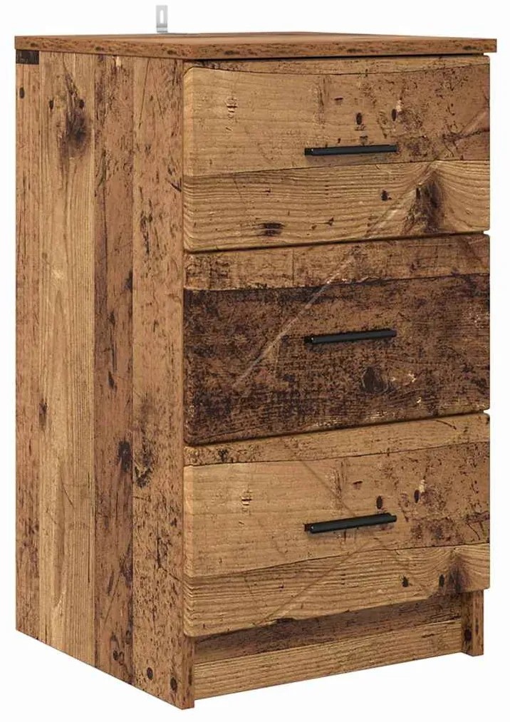 Éjjeliszekrény fiókkal Régi fa 38 x 38 x 66 cm Faanyag