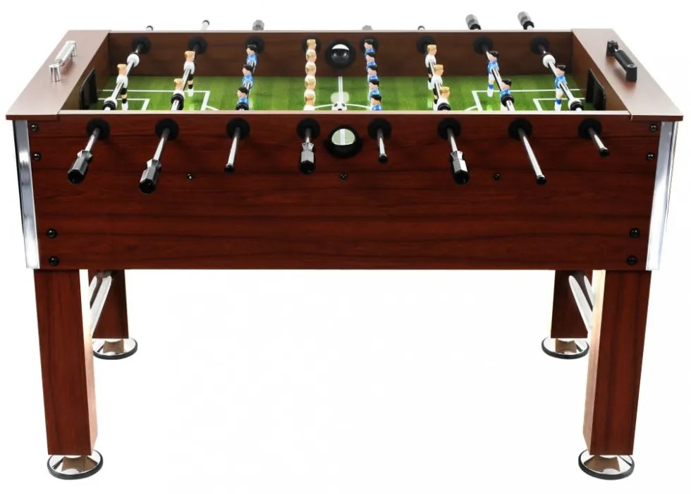 barna acél csocsóasztal 140 x 74,5 x 87,5 cm