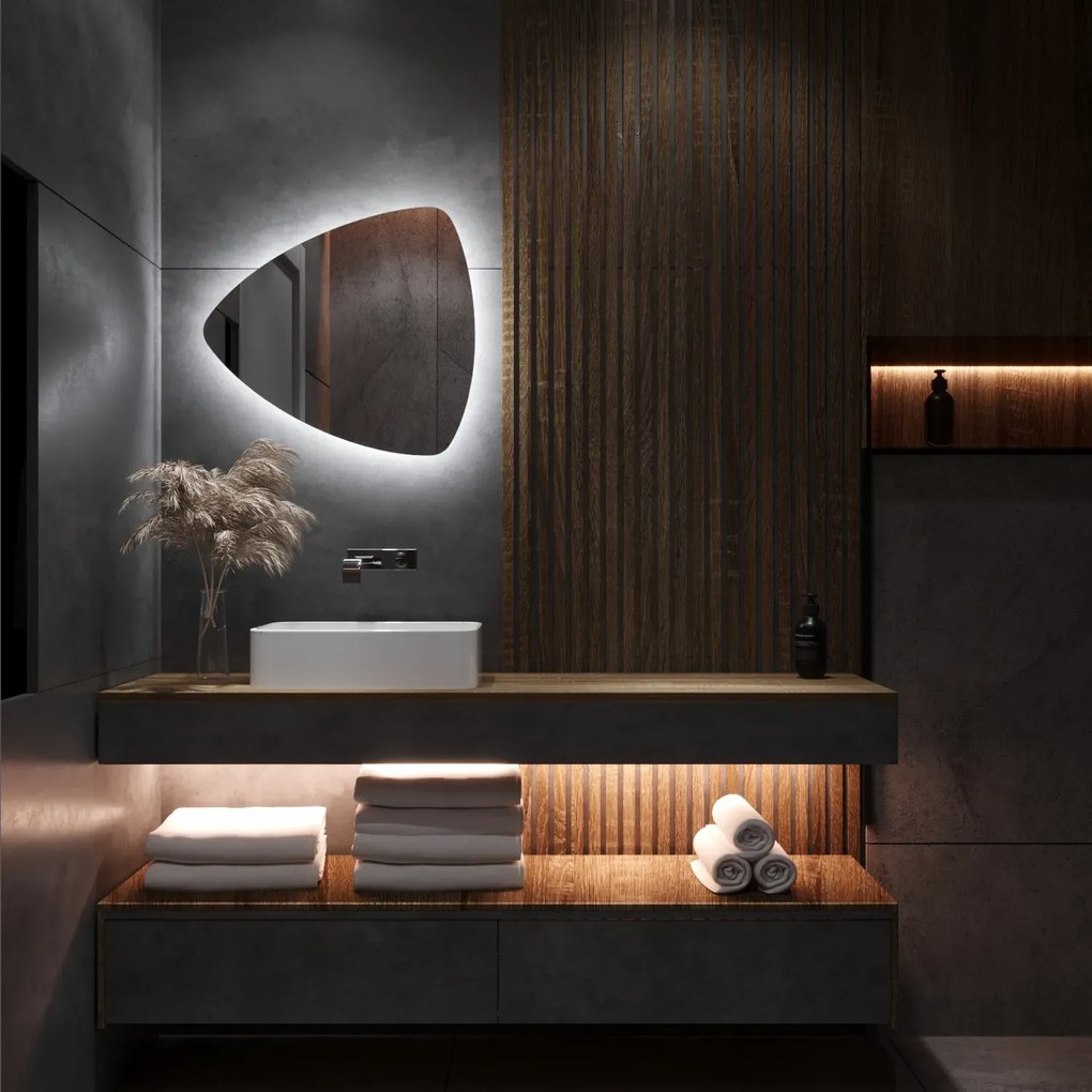 Atipikus tükör LED világítással G12