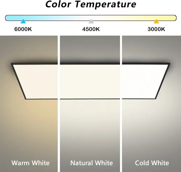 Brilagi - LED mennyezeti lámpa. SLIMFRAME LED/80W/230V 120x60 cm 3000/4000/6000K fekete