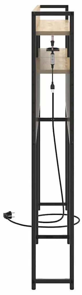 Fejtámla LED -es lámpákkal sonoma tölgy 120 cm Faanyag