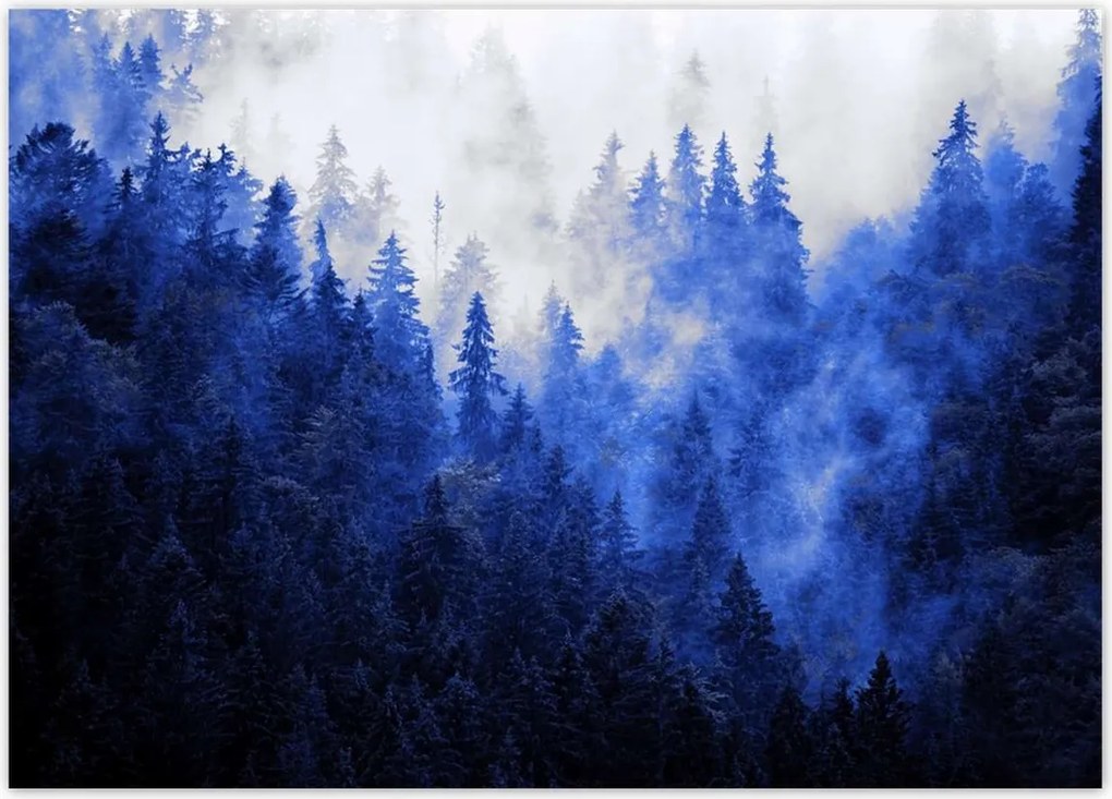 Poszterek 70x50 Kék táj Hegyek