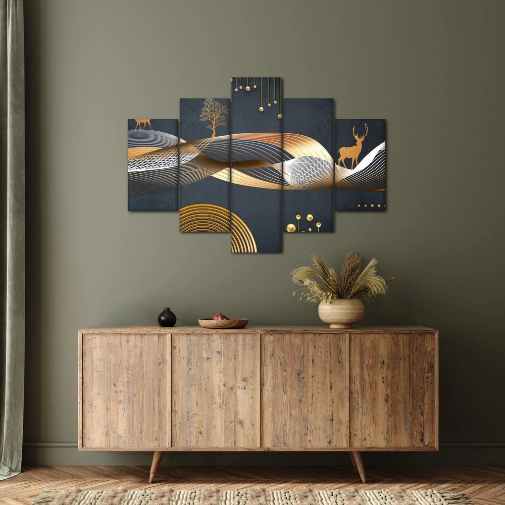 Kép - Grafika szarvassal (150x105 cm)