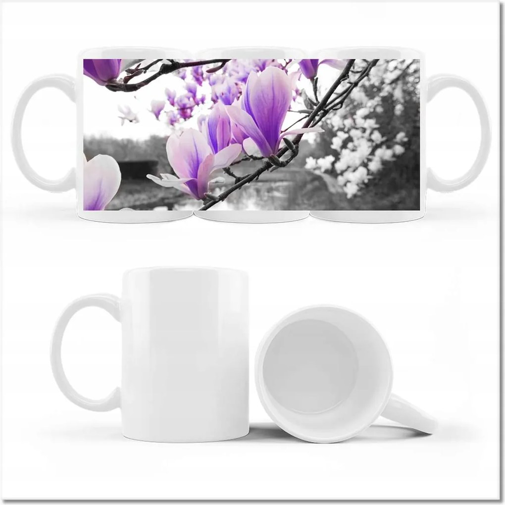 Fotós bögre Magnólia Virágok