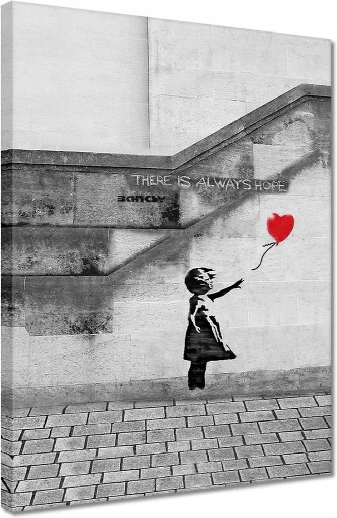 Vászonkép 30x40 Banksy Lány Hope