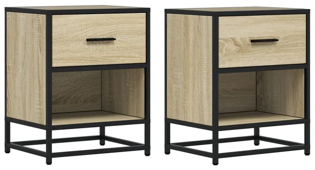 2 db sonoma tölgy éjjeliszekrény 40 x 31 x 50 cm