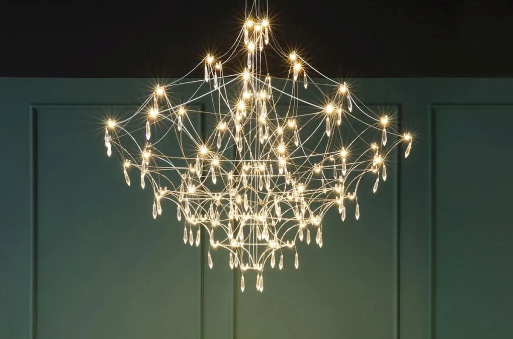 KING HOME MSE1501100126 CONSTELATION Modern Függesztett Lámpa Átlátszó, Arany LED IP20
