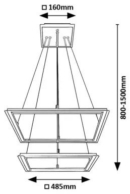 Rabalux 72243 - LED Csillár zsinóron SIDONA 2xLED/24W/230V 3000K