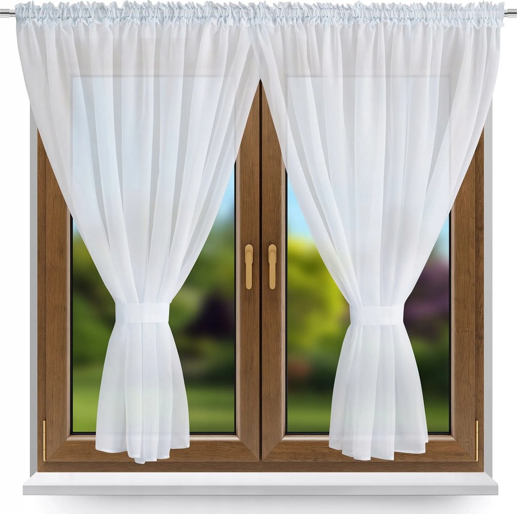 Dekorációs Függöny 400x155 Fehér