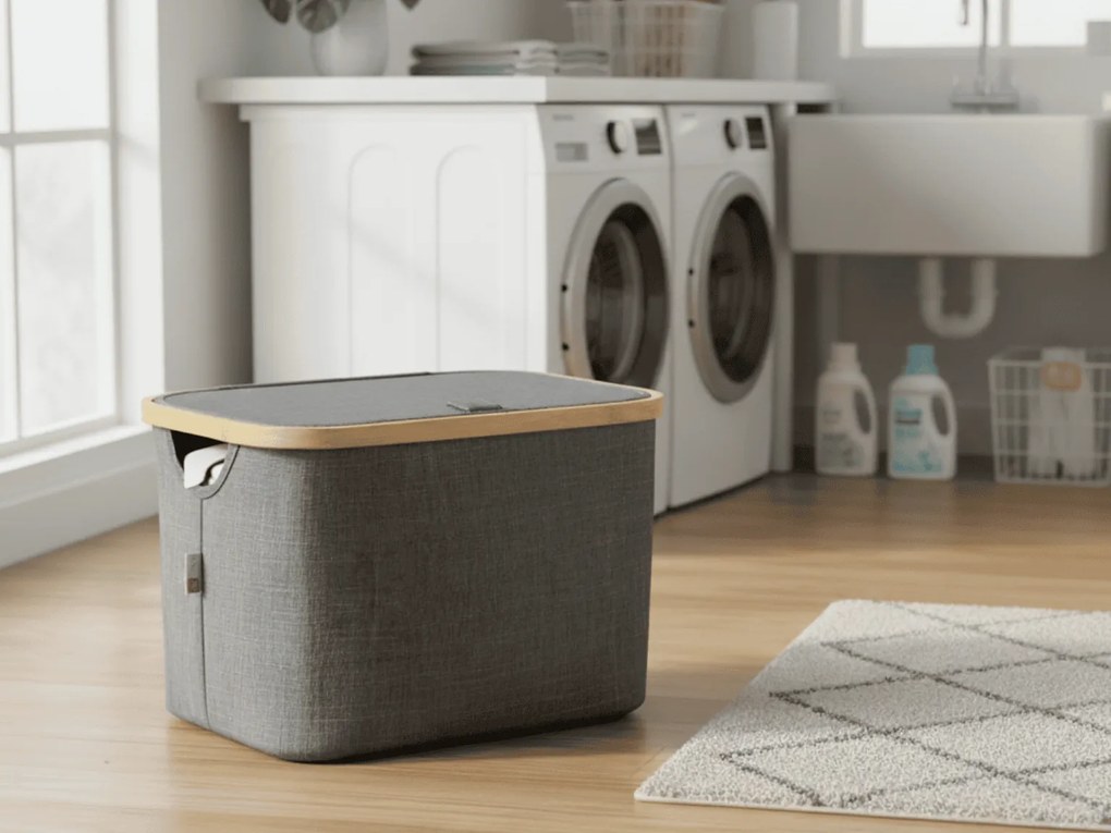 Összecsukható kosár NOLVIO 25 L, kékesszürke