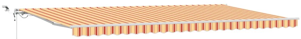 Automatikus Behúzható Napellenző LED-del Sárga és Narancs 600x350 cm