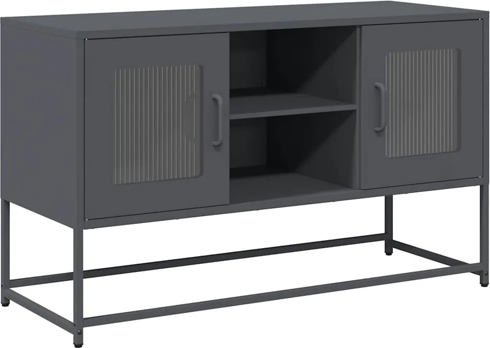 vidaXL antracitszürke acél TV-szekrény 100,5x39x60,5 cm